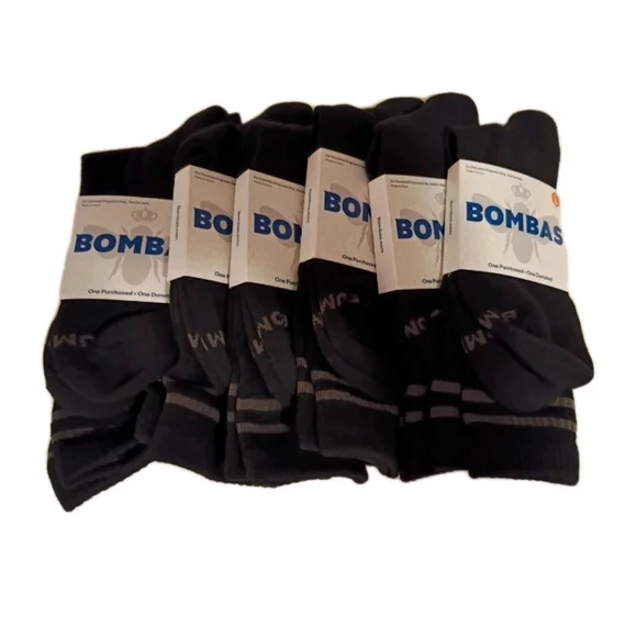 Bombas Honeycomb Crew Calf Socks Size Large Lot Of 6 Pairs Brand New Unisex - Picture 2 of 3